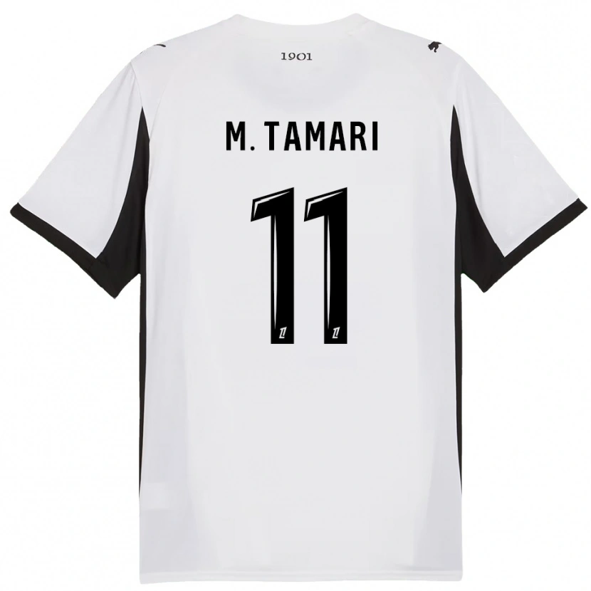 Danxen Heren Mousa Tamari #11 Wit Zwart Uitshirt Uittenue 2025/26 T-Shirt