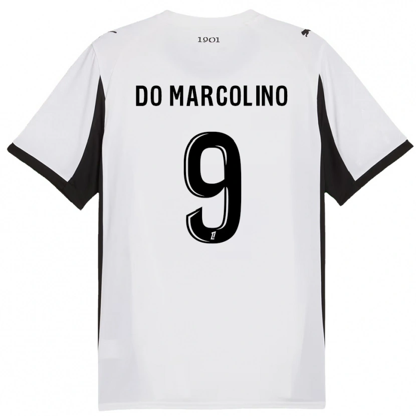 Danxen Heren Alan Do Marcolino #9 Wit Zwart Uitshirt Uittenue 2025/26 T-Shirt