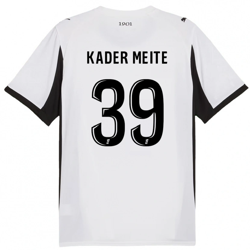 Danxen Heren Mohamed Kader Meïté #39 Wit Zwart Uitshirt Uittenue 2025/26 T-Shirt
