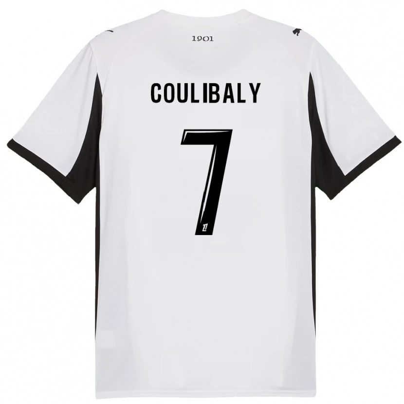 Danxen Heren Boukary Coulibaly #7 Wit Zwart Uitshirt Uittenue 2025/26 T-Shirt