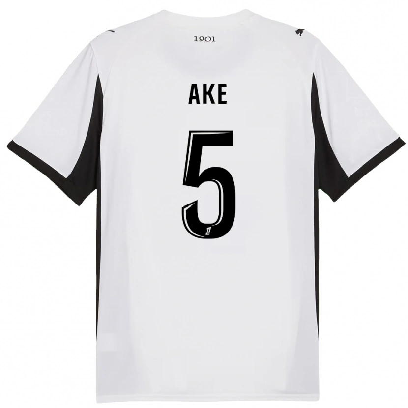 Danxen Heren Junior Ake #5 Wit Zwart Uitshirt Uittenue 2025/26 T-Shirt