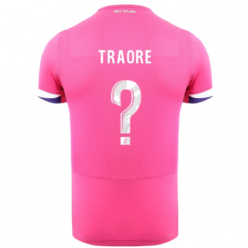 Danxen Heren Bonota Traoré #0 Roze Wit Uitshirt Uittenue 2025/26 T-Shirt