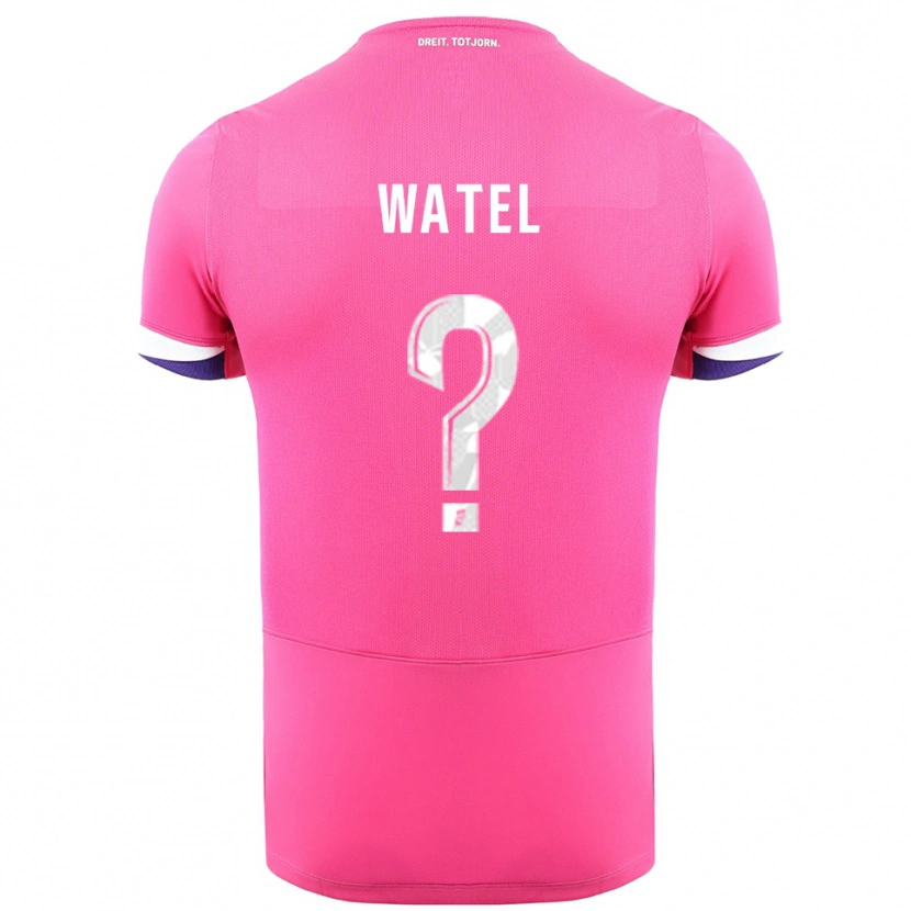 Danxen Heren Kylian Watel #0 Roze Wit Uitshirt Uittenue 2025/26 T-Shirt