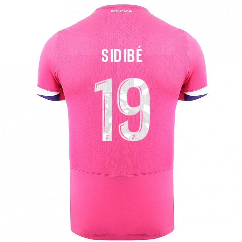 Danxen Heren Djibril Sidibé #19 Roze Wit Uitshirt Uittenue 2025/26 T-Shirt