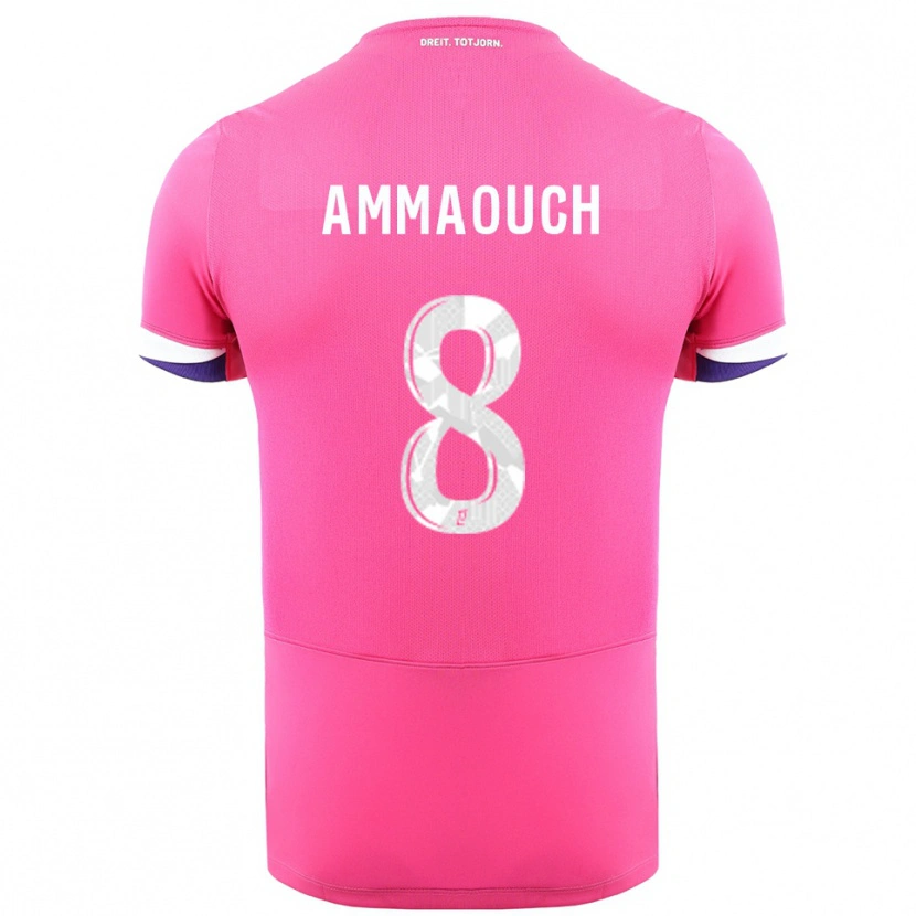Danxen Heren Aymen Amaaouch #8 Roze Wit Uitshirt Uittenue 2025/26 T-Shirt
