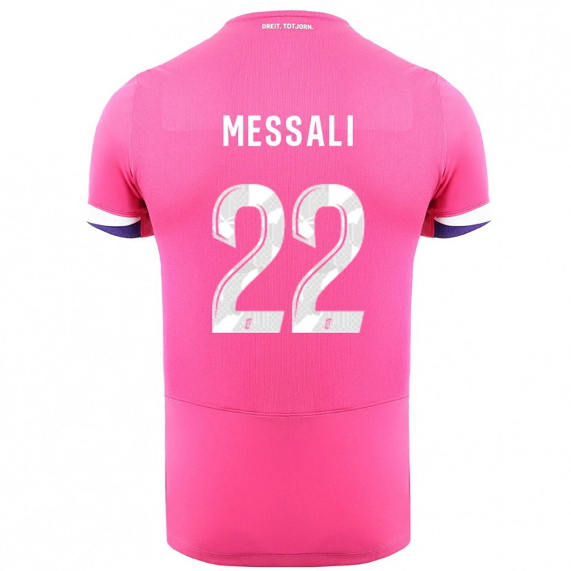 Danxen Heren Rafik Messali #22 Roze Wit Uitshirt Uittenue 2025/26 T-Shirt