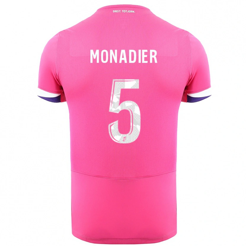 Danxen Heren Pauline Monadier #5 Roze Wit Uitshirt Uittenue 2025/26 T-Shirt