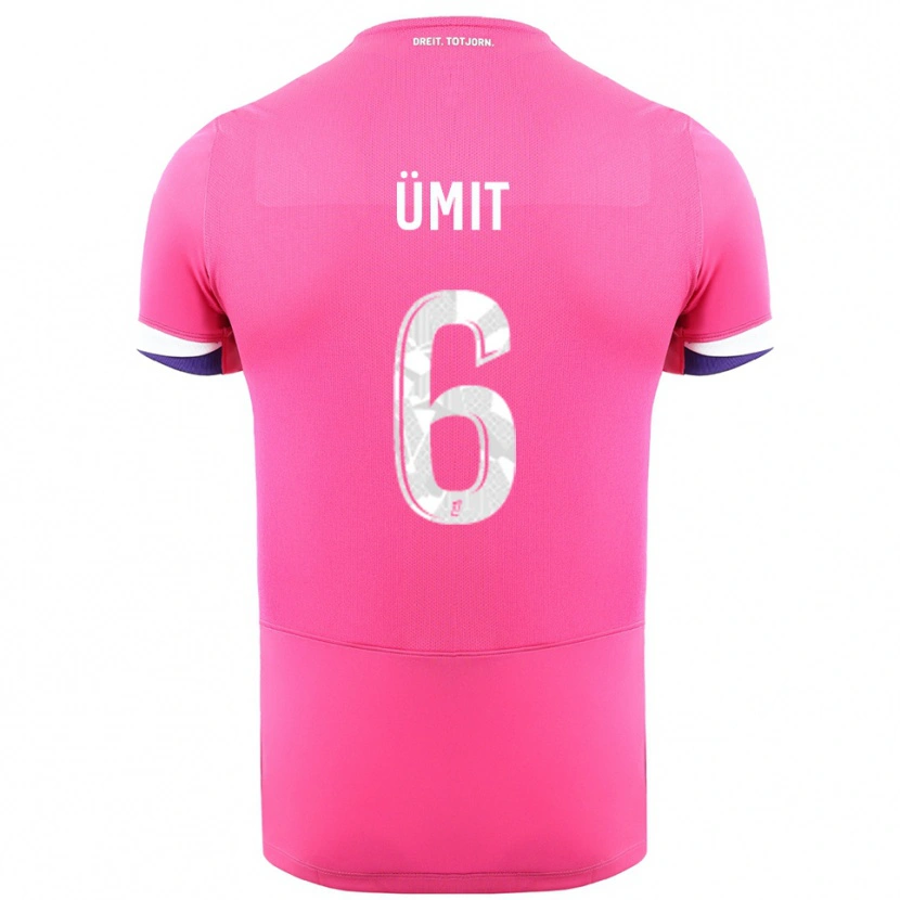 Danxen Heren Ümit Akdağ #6 Roze Wit Uitshirt Uittenue 2025/26 T-Shirt