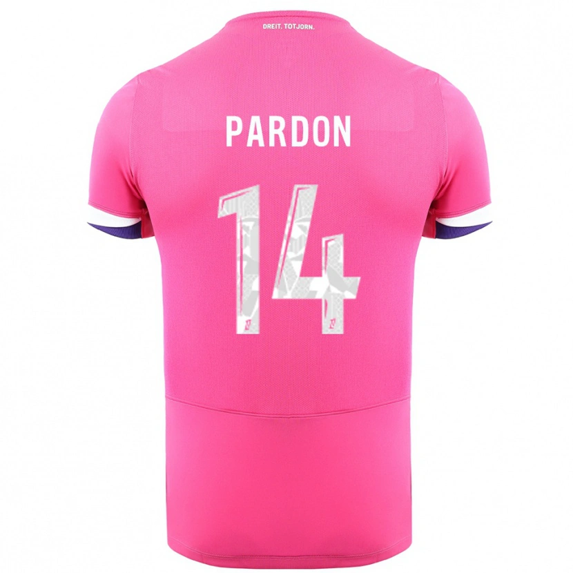 Danxen Heren Pauline Pardon #14 Roze Wit Uitshirt Uittenue 2025/26 T-Shirt