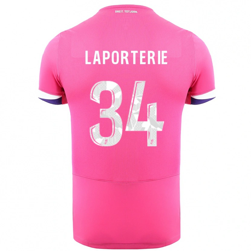 Danxen Heren Ambre Laporterie #34 Roze Wit Uitshirt Uittenue 2025/26 T-Shirt