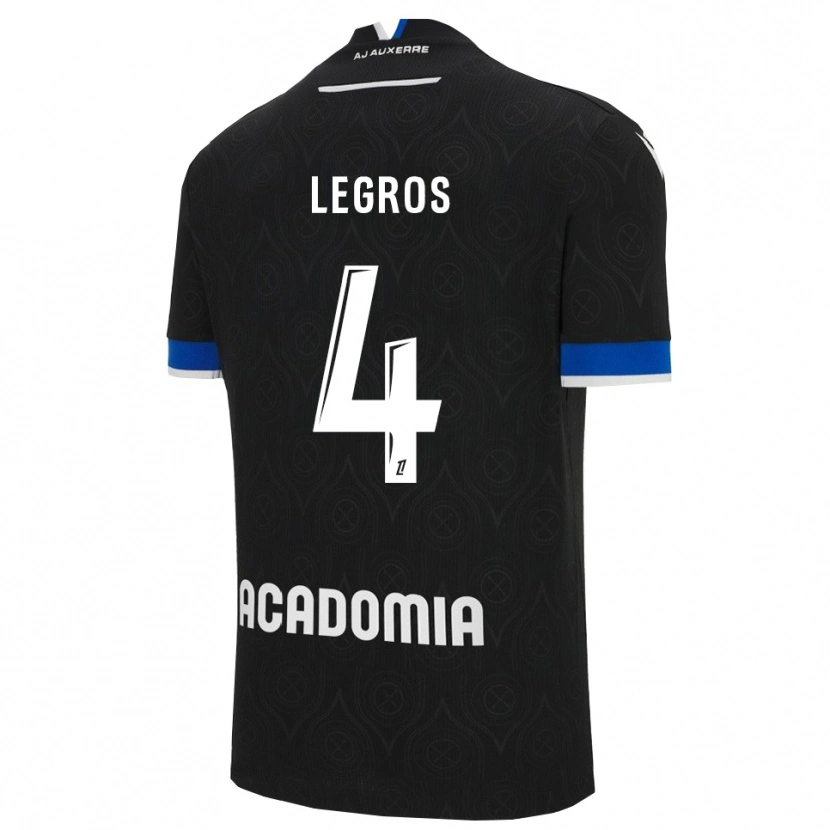 Danxen Heren Elikya Legros #4 Zwart Wit Uitshirt Uittenue 2025/26 T-Shirt