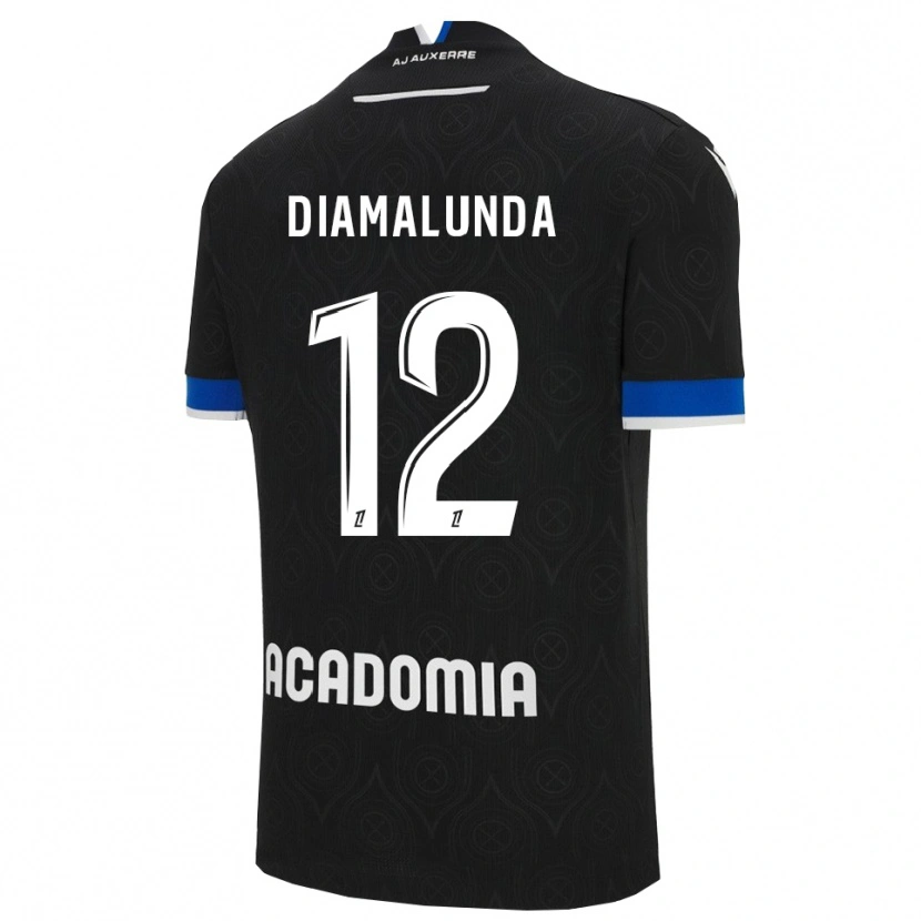 Danxen Heren Evan Diamalunda #12 Zwart Wit Uitshirt Uittenue 2025/26 T-Shirt
