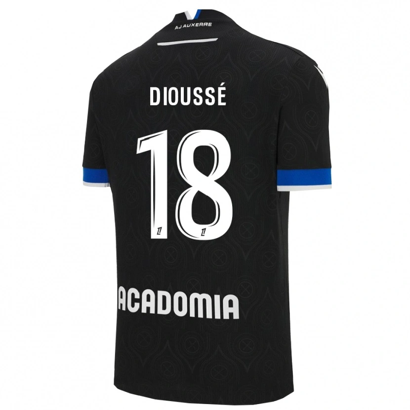 Danxen Heren Assane Dioussé #18 Zwart Wit Uitshirt Uittenue 2025/26 T-Shirt