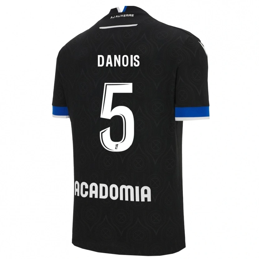Danxen Heren Kévin Danois #5 Zwart Wit Uitshirt Uittenue 2025/26 T-Shirt