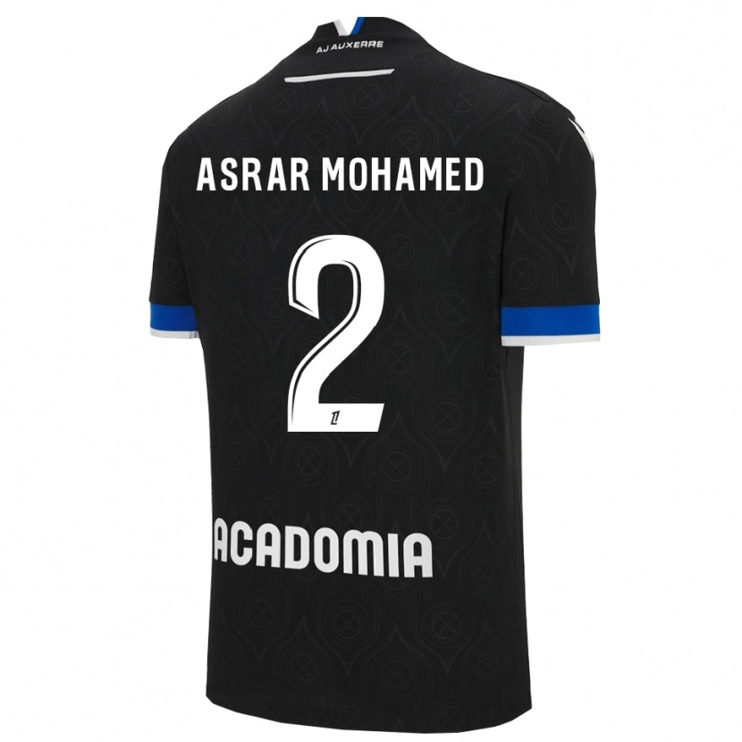 Danxen Heren El Asrar Mohamed #2 Zwart Wit Uitshirt Uittenue 2025/26 T-Shirt