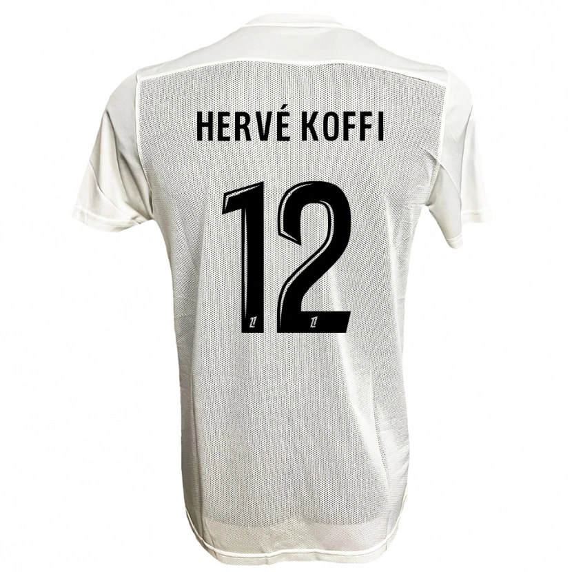 Danxen Heren Hervé Koffi #12 Zwart Wit Uitshirt Uittenue 2025/26 T-Shirt
