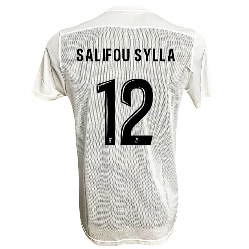 Danxen Heren Salifou Sylla #12 Zwart Wit Uitshirt Uittenue 2025/26 T-Shirt