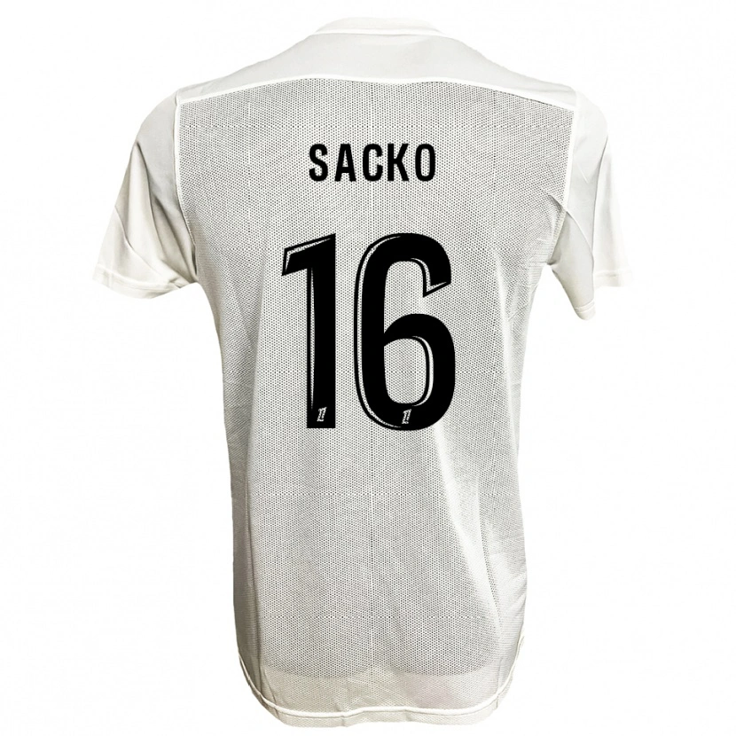 Danxen Heren Ianis Sacko #16 Zwart Wit Uitshirt Uittenue 2025/26 T-Shirt