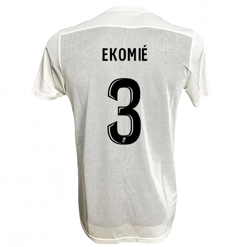 Danxen Heren Jacques Ekomié #3 Zwart Wit Uitshirt Uittenue 2025/26 T-Shirt