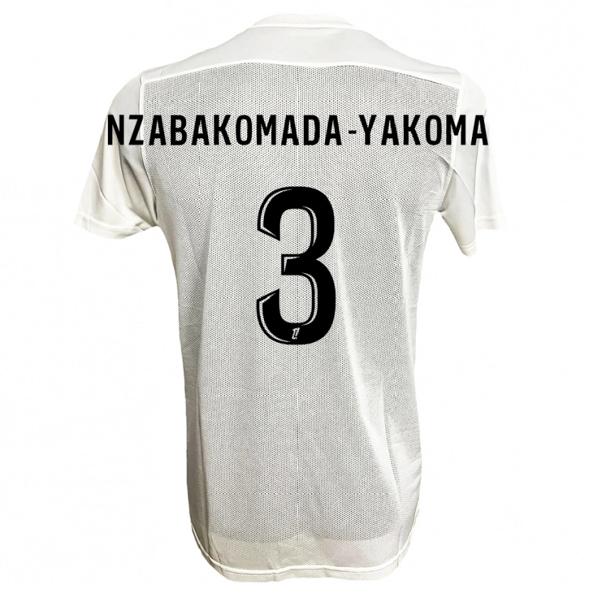 Danxen Heren Raphaël Nzabakomada-Yakoma #3 Zwart Wit Uitshirt Uittenue 2025/26 T-Shirt