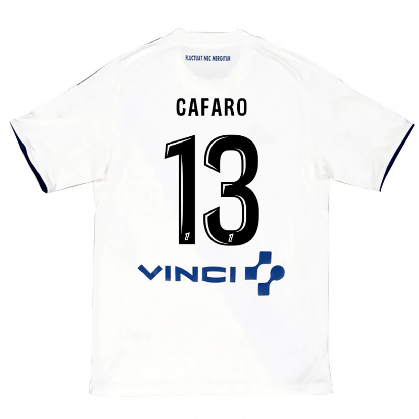 Danxen Heren Mathieu Cafaro #13 Wit Blauw Uitshirt Uittenue 2025/26 T-Shirt