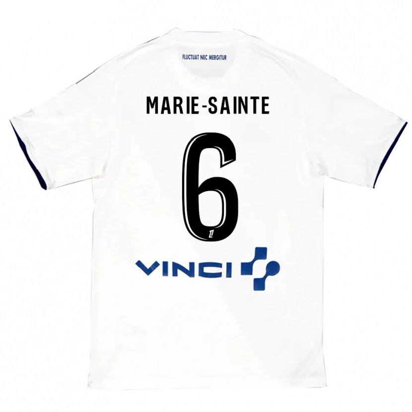 Danxen Heren Andrew Marie-Sainte #6 Wit Blauw Uitshirt Uittenue 2025/26 T-Shirt