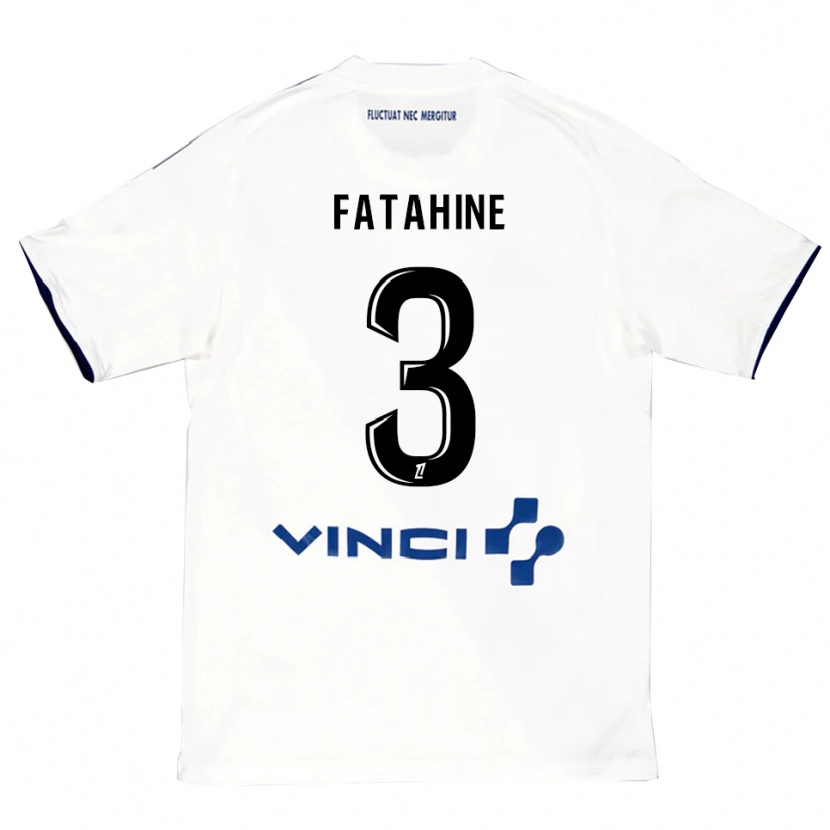 Danxen Heren Anis Fatahine #3 Wit Blauw Uitshirt Uittenue 2025/26 T-Shirt