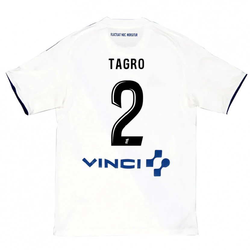 Danxen Heren Lucas Tagro #2 Wit Blauw Uitshirt Uittenue 2025/26 T-Shirt