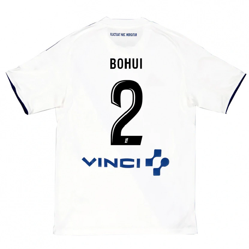 Danxen Heren Isaiah Bohui #2 Wit Blauw Uitshirt Uittenue 2025/26 T-Shirt