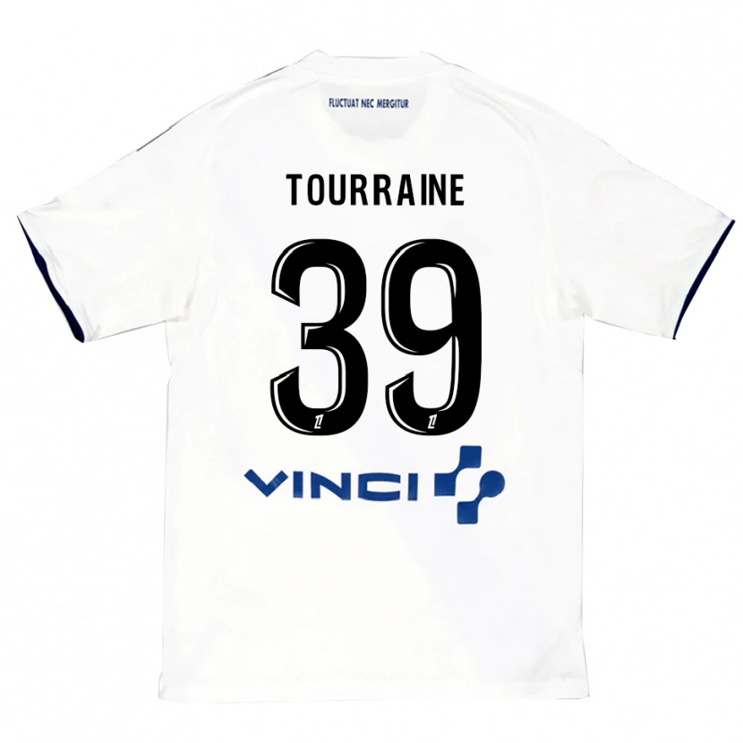 Danxen Heren Mathys Tourraine #39 Wit Blauw Uitshirt Uittenue 2025/26 T-Shirt
