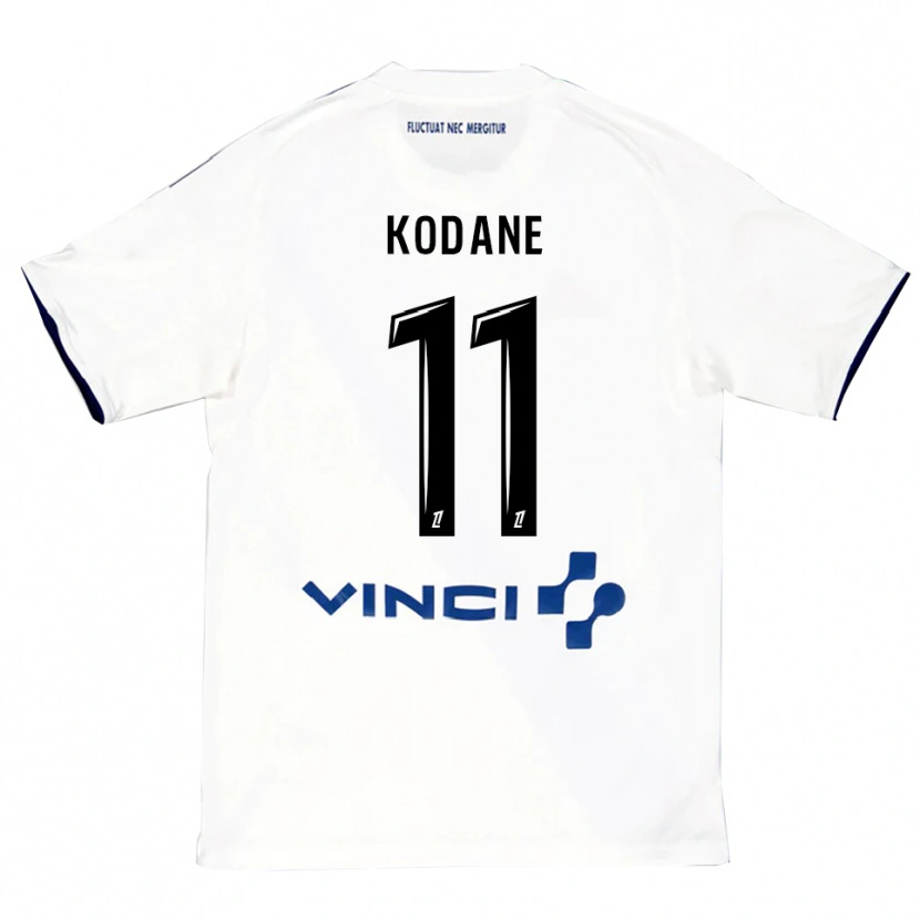 Danxen Heren Lionel Kodane #11 Wit Blauw Uitshirt Uittenue 2025/26 T-Shirt