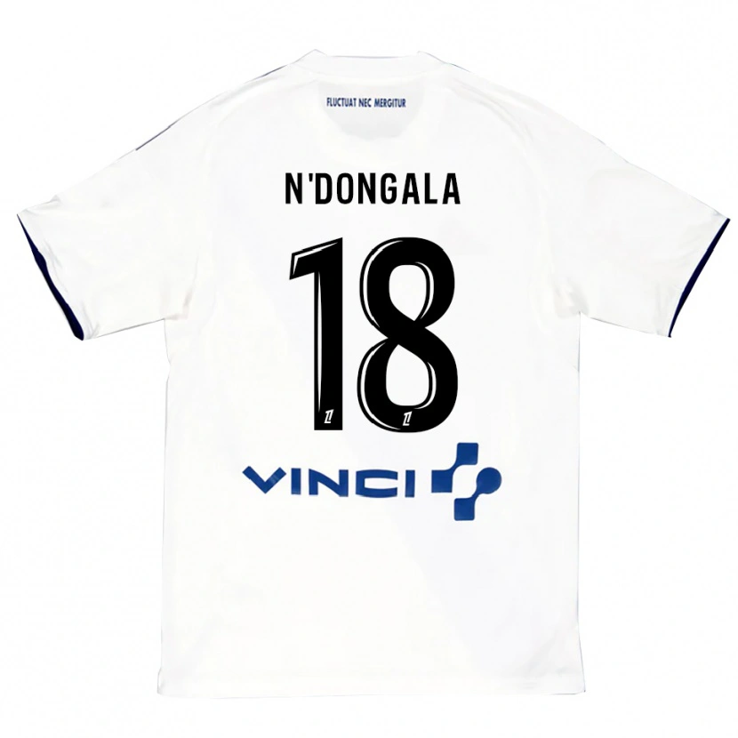 Danxen Heren Melween N'dongala #18 Wit Blauw Uitshirt Uittenue 2025/26 T-Shirt