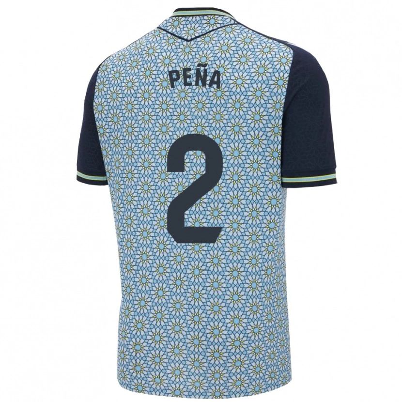 Danxen Heren Miguel Peña #2 Blauw Marineblauw Uitshirt Uittenue 2025/26 T-Shirt
