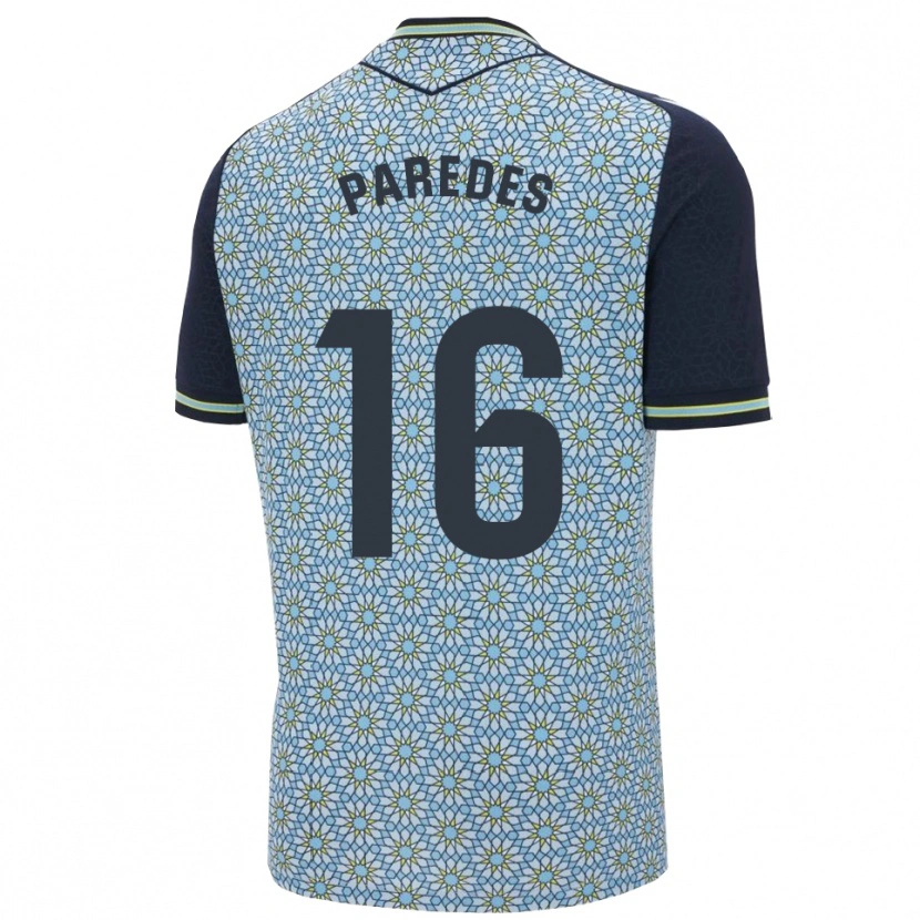 Danxen Heren Yago Paredes #16 Blauw Marineblauw Uitshirt Uittenue 2025/26 T-Shirt