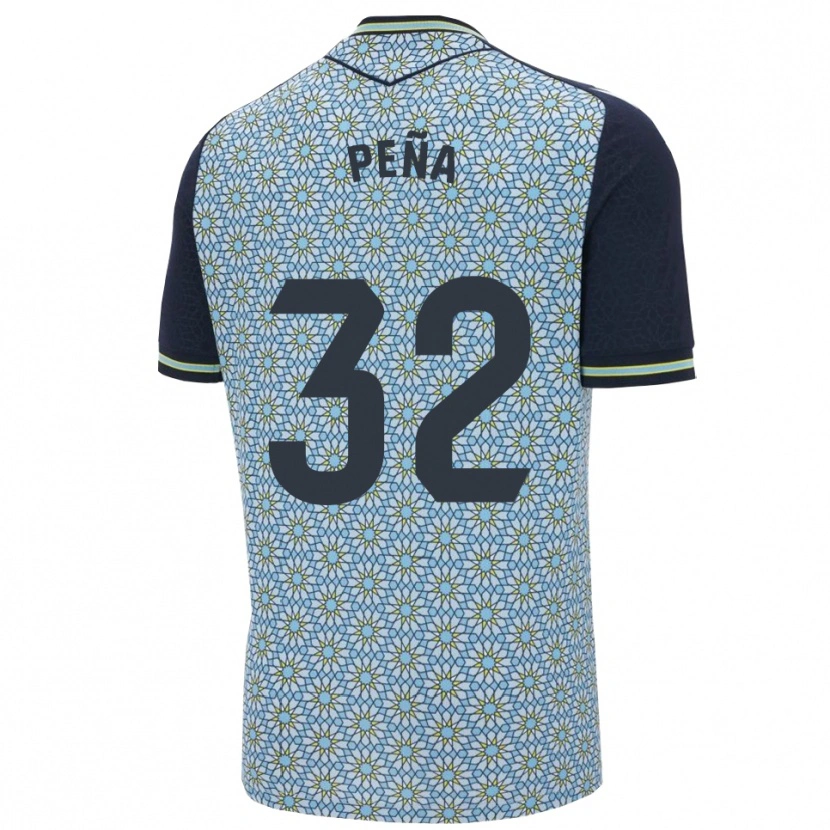 Danxen Heren Marcos Peña #32 Blauw Marineblauw Uitshirt Uittenue 2025/26 T-Shirt