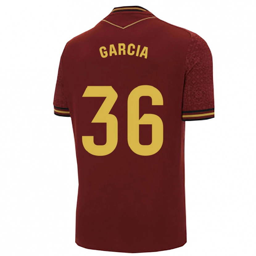 Danxen Heren David García #36 Bordeaux Goud Uitshirt Uittenue 2025/26 T-Shirt