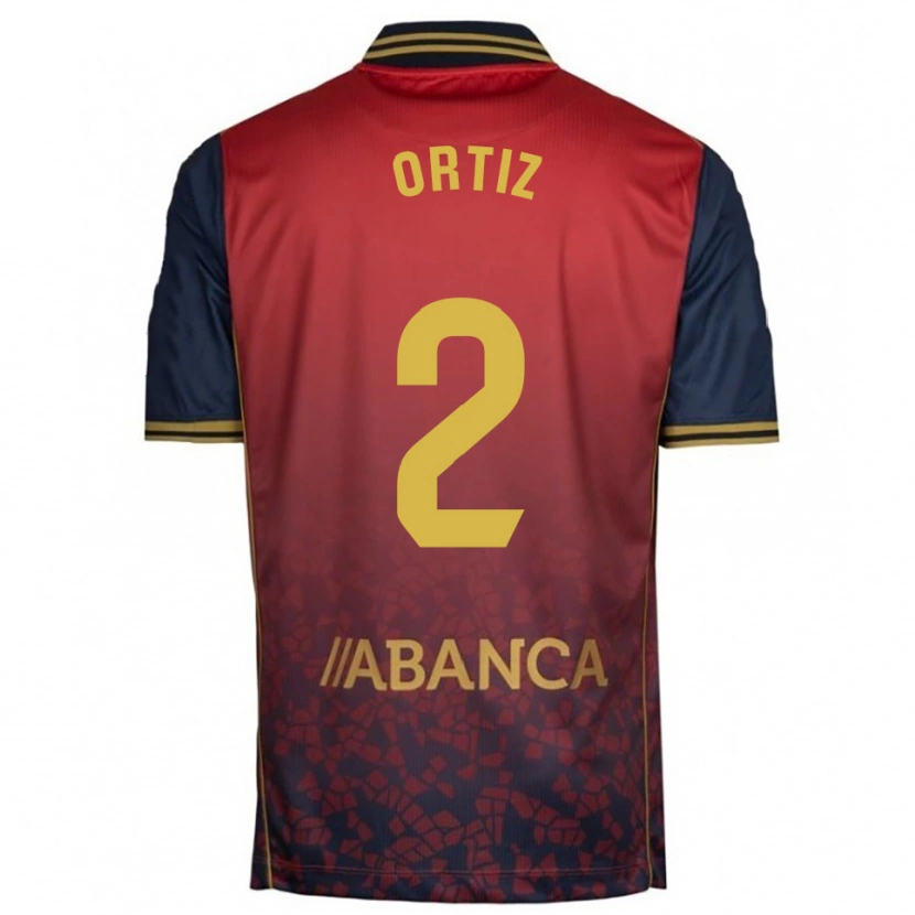 Danxen Heren Samara Ortiz #2 Rood Marineblauw Uitshirt Uittenue 2025/26 T-Shirt