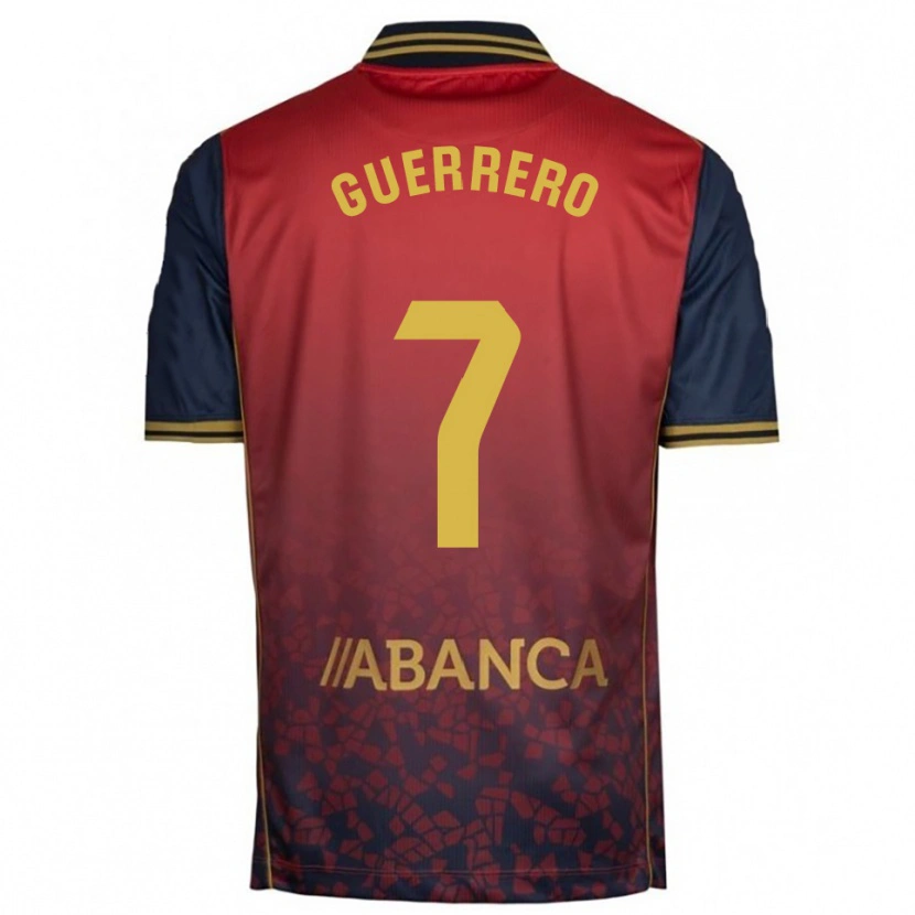 Danxen Heren Adrián Guerrero #7 Rood Marineblauw Uitshirt Uittenue 2025/26 T-Shirt