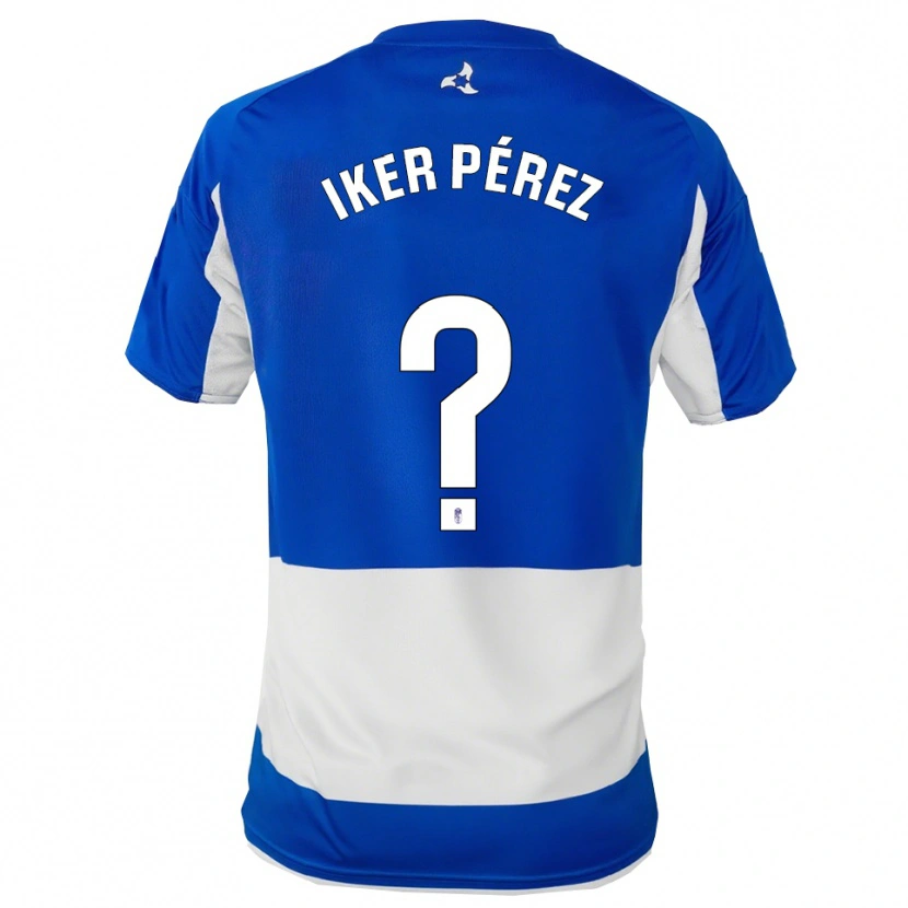 Danxen Heren Iker Pérez #0 Blauw Wit Uitshirt Uittenue 2025/26 T-Shirt