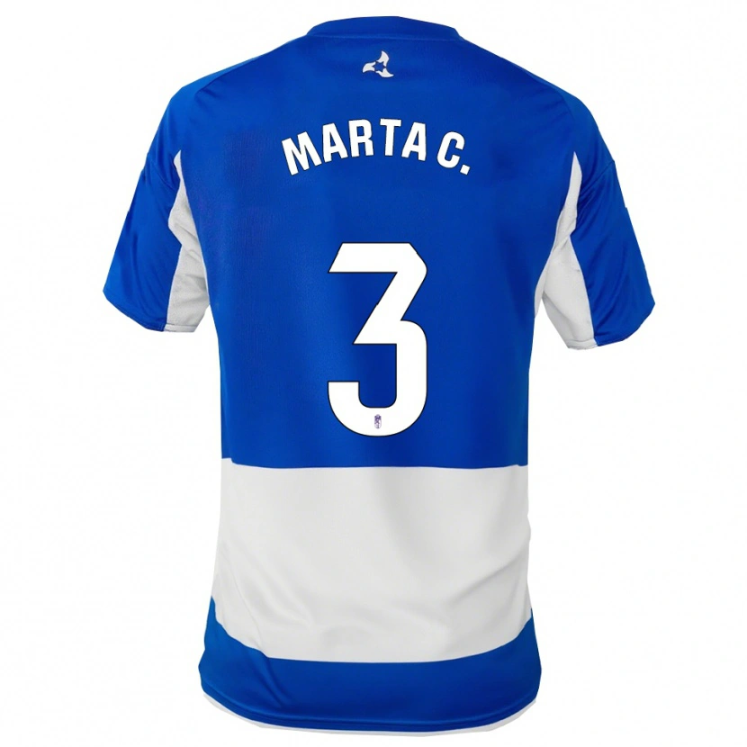 Danxen Heren Marta Carrasco García #3 Blauw Wit Uitshirt Uittenue 2025/26 T-Shirt