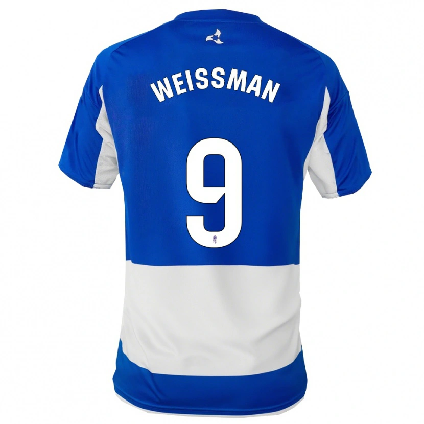 Danxen Heren Shon Weissman #9 Blauw Wit Uitshirt Uittenue 2025/26 T-Shirt