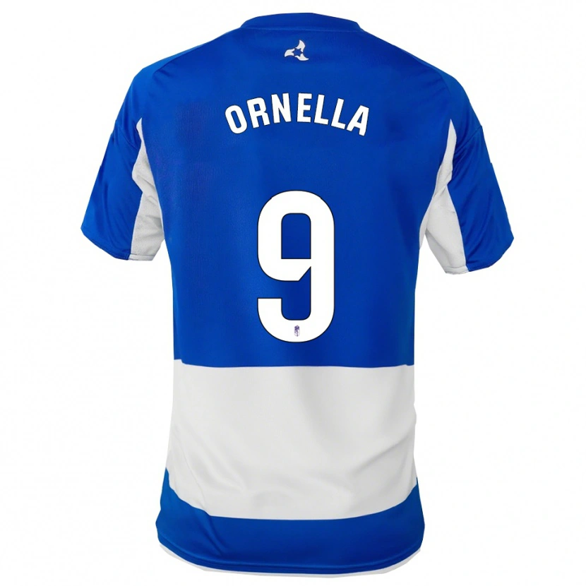 Danxen Heren Ornella María Vignola Cabot #9 Blauw Wit Uitshirt Uittenue 2025/26 T-Shirt
