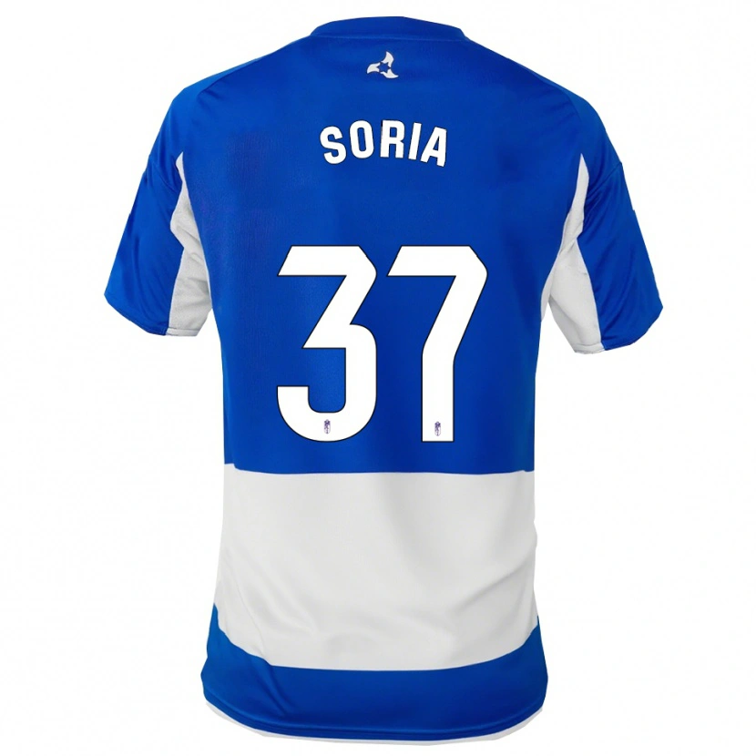 Danxen Heren Carlos Soria #37 Blauw Wit Uitshirt Uittenue 2025/26 T-Shirt