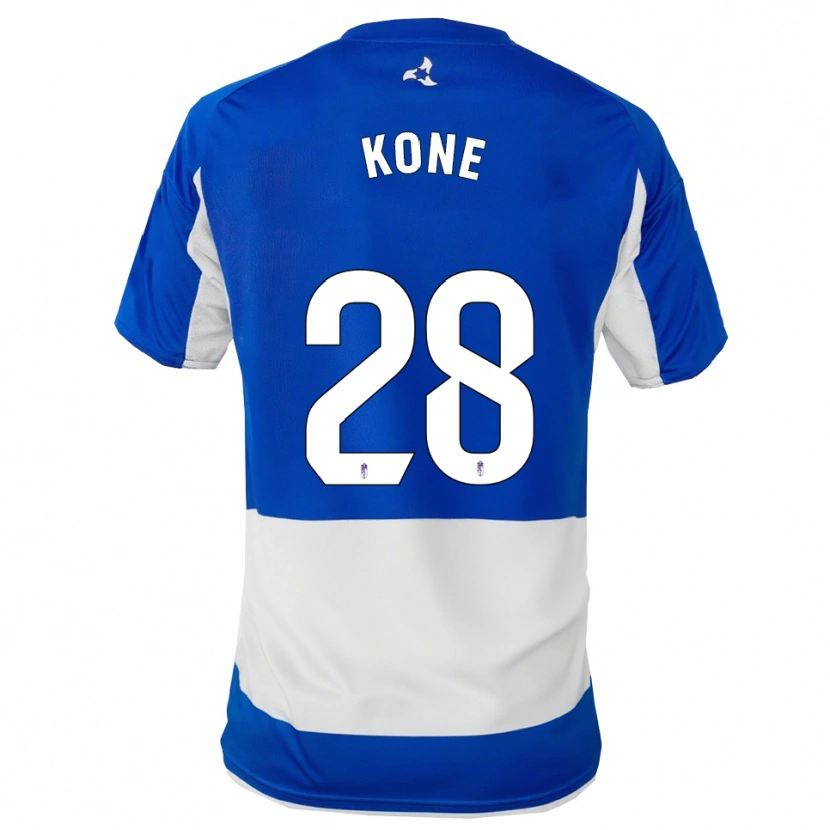Danxen Heren Abdoulaye Kone #28 Blauw Wit Uitshirt Uittenue 2025/26 T-Shirt