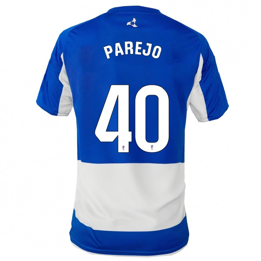 Danxen Heren Jesús Parejo #40 Blauw Wit Uitshirt Uittenue 2025/26 T-Shirt