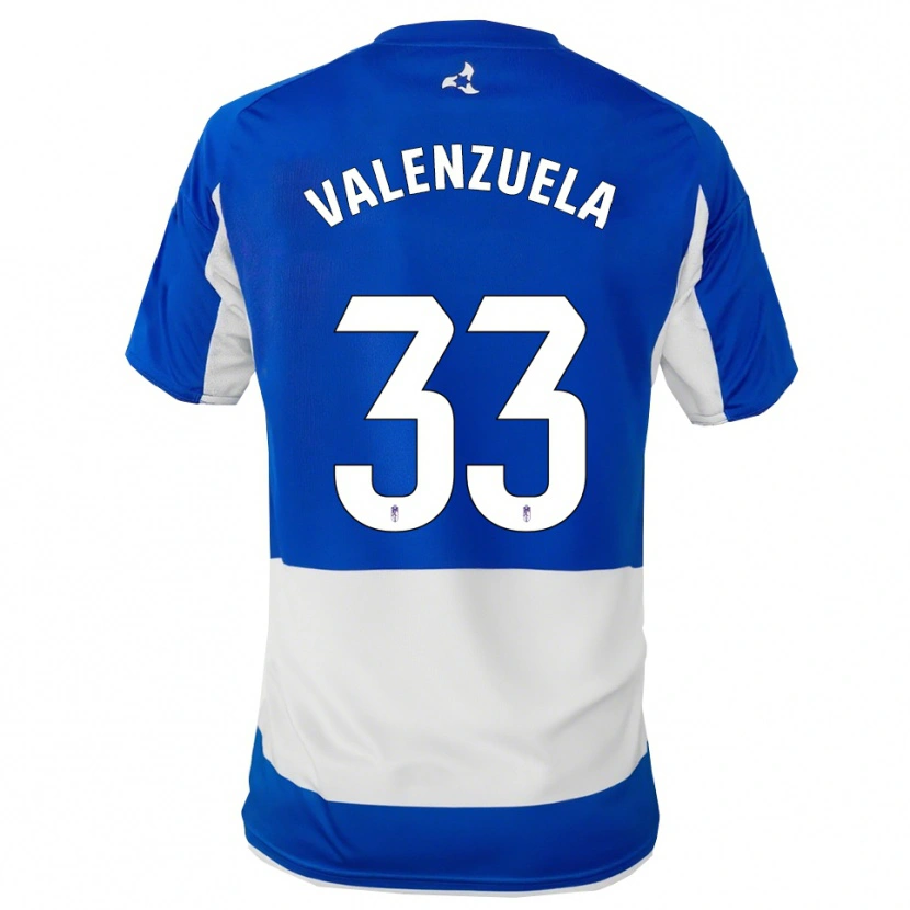 Danxen Heren Adrián Valenzuela #33 Blauw Wit Uitshirt Uittenue 2025/26 T-Shirt