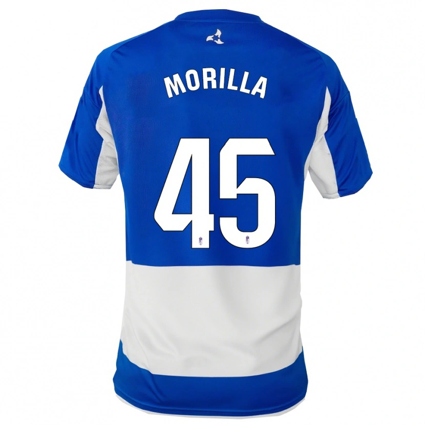 Danxen Heren David Morilla #45 Blauw Wit Uitshirt Uittenue 2025/26 T-Shirt