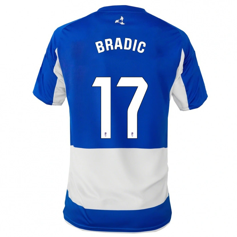 Danxen Heren Biljana Bradić #17 Blauw Wit Uitshirt Uittenue 2025/26 T-Shirt