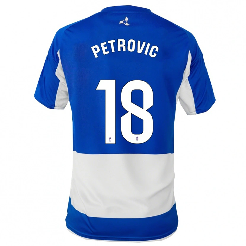 Danxen Heren Njegos Petrovic #18 Blauw Wit Uitshirt Uittenue 2025/26 T-Shirt