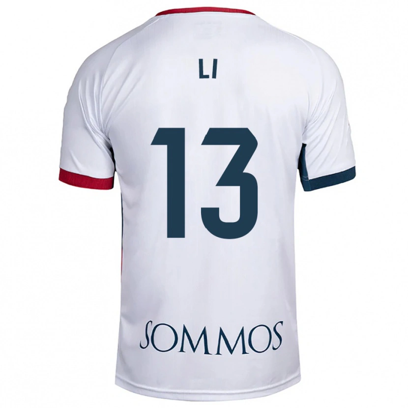 Danxen Heren Changyi Li #13 Wit Rood Uitshirt Uittenue 2025/26 T-Shirt